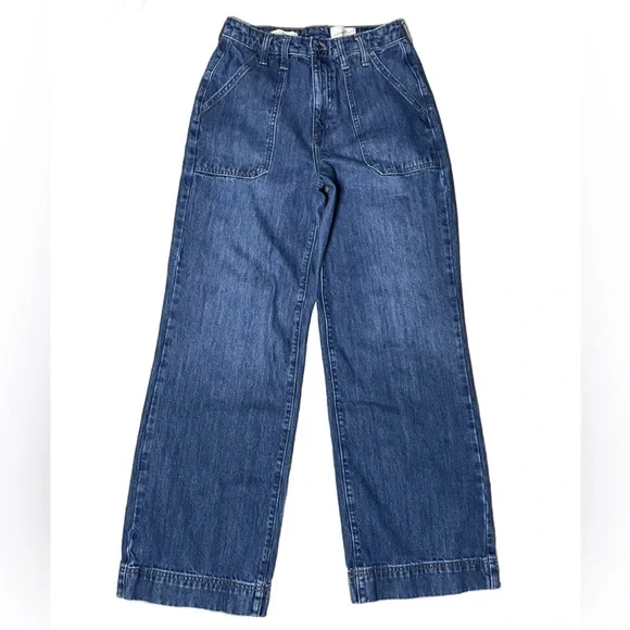 Universal Thread High Rise Wide Leg Medium Wash Jeans 100% Cotton (Size: 6R) - Picture 1 of 16